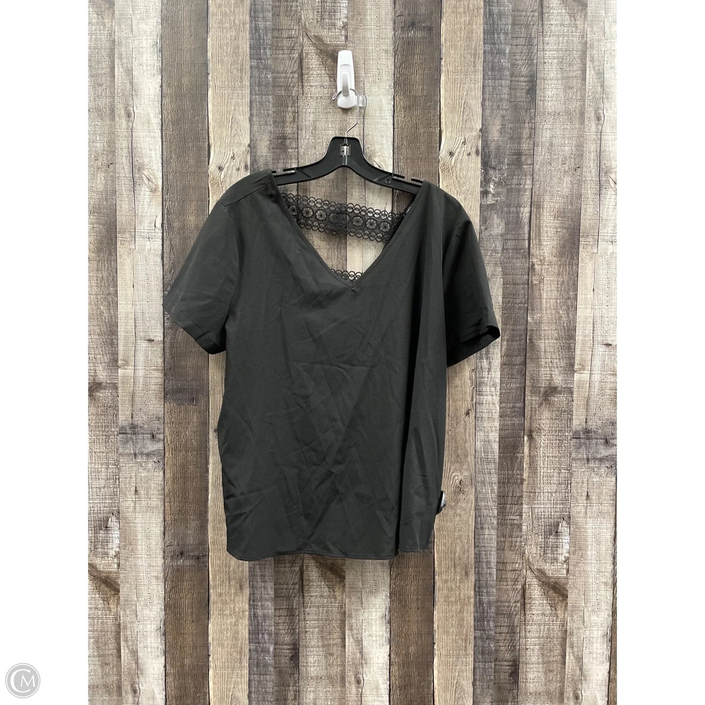 Top Short Sleeve By Cmf In Black, Size: 1x