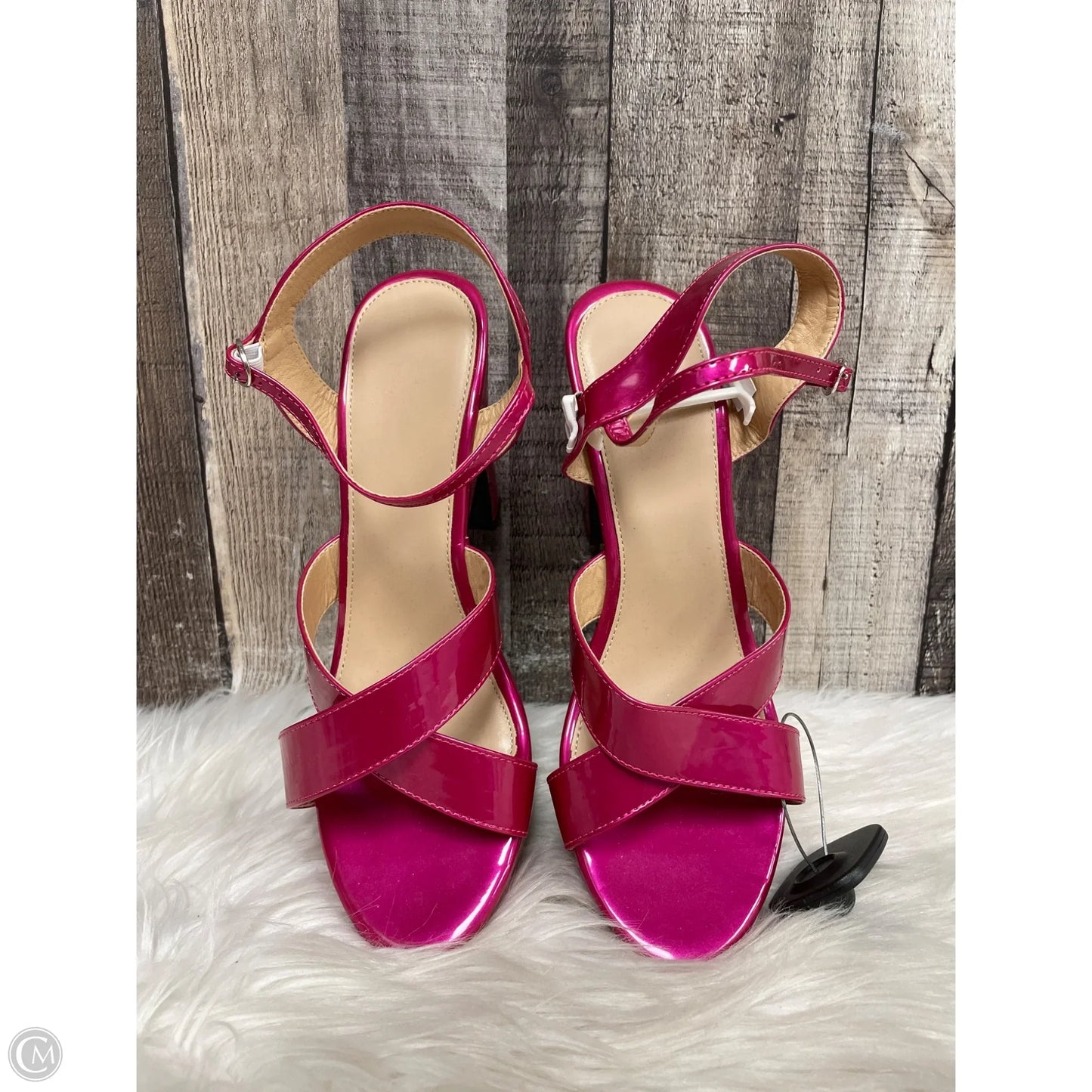 Sandals Heels Block By Cmf In Pink, Size: 9