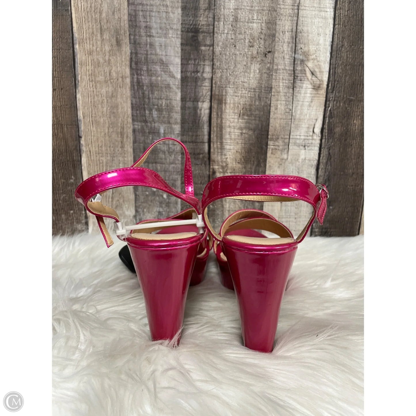 Sandals Heels Block By Cmf In Pink, Size: 9