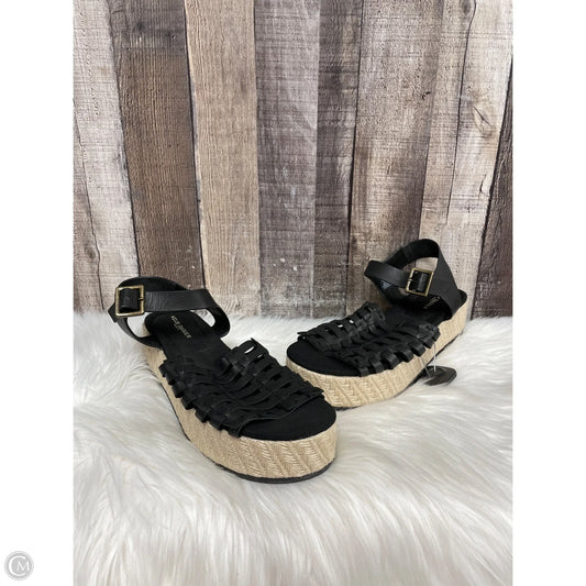 Sandals Heels Wedge By Kelsi Dagger In Black, Size: 9.5