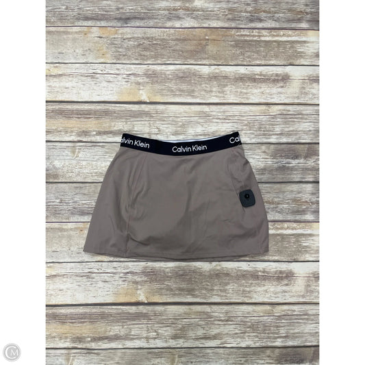 Athletic Skirt By Calvin Klein In Tan, Size: S