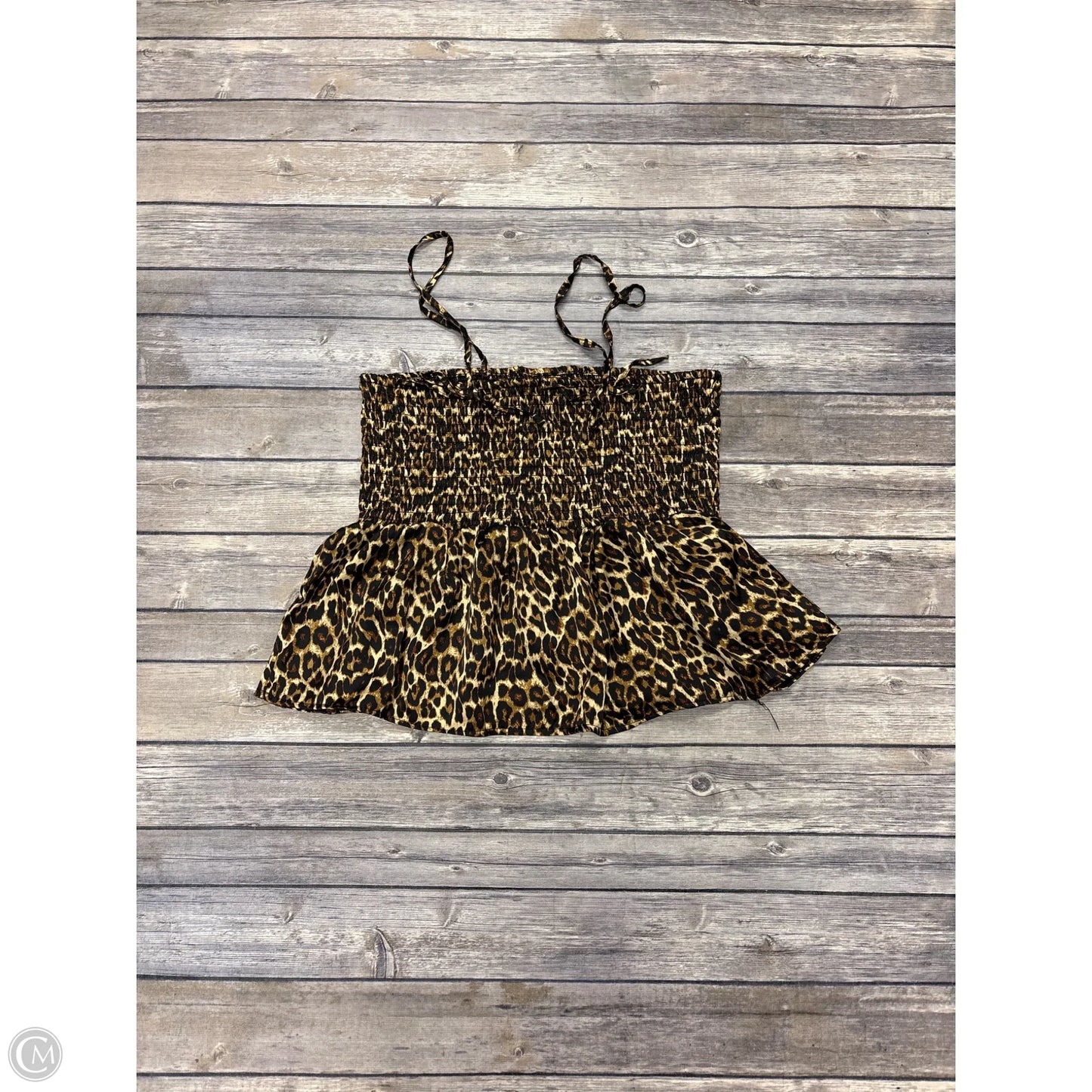 Top Sleeveless By Cmf In Leopard Print, Size: Xl