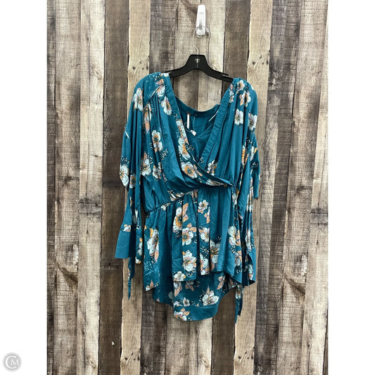 Top Long Sleeve By Free People In Teal, Size: M