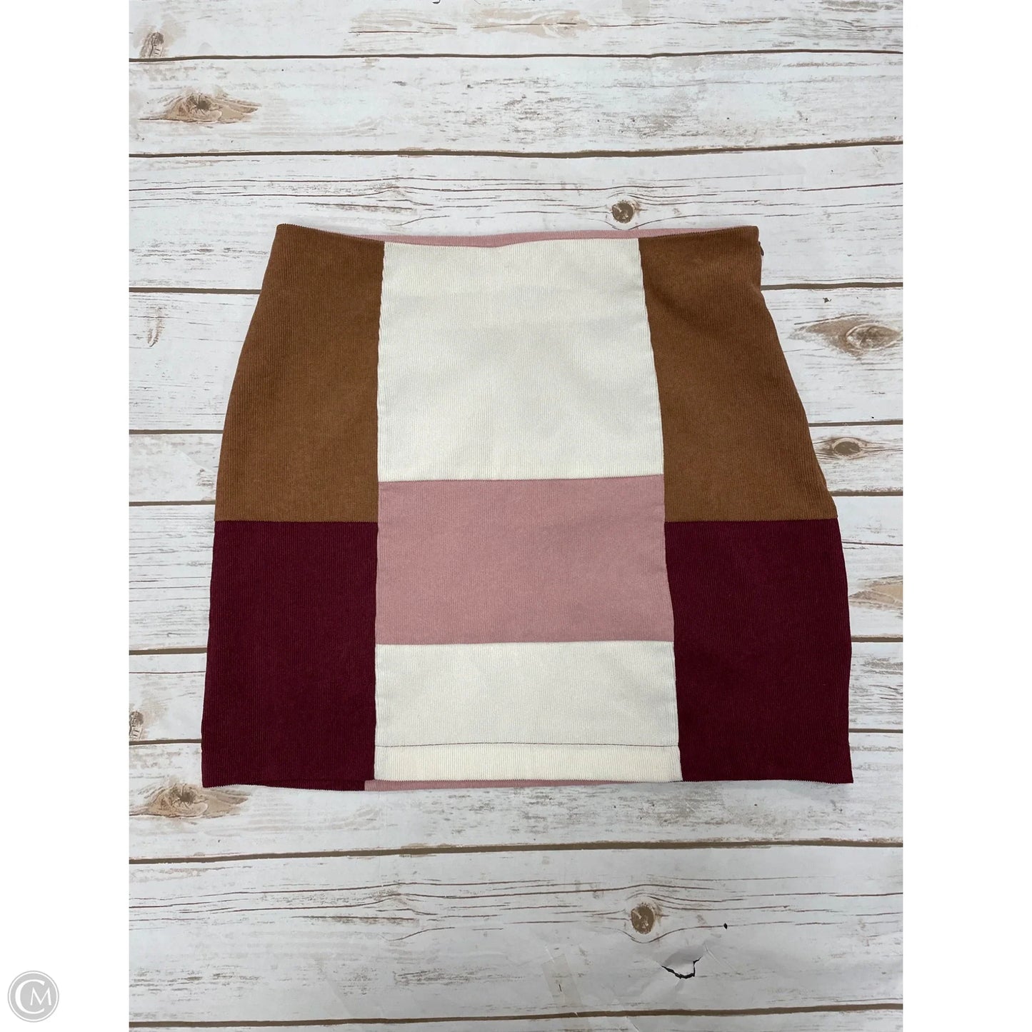 Skirt Mini & Short By Blue Rain In Brown & Pink, Size: M