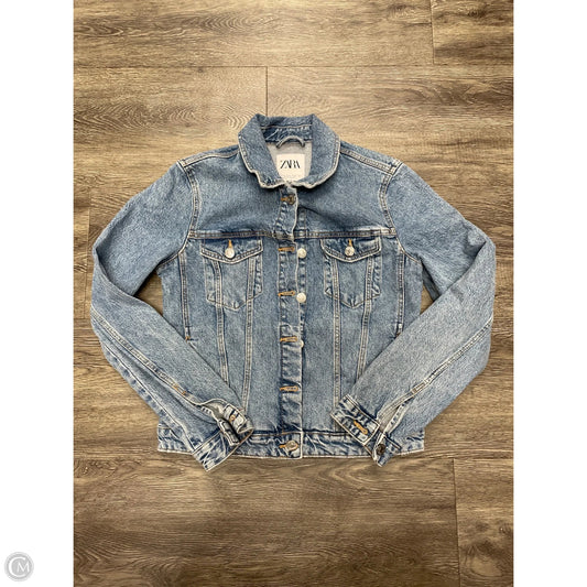 Jacket Denim By Zara In Blue Denim, Size: M
