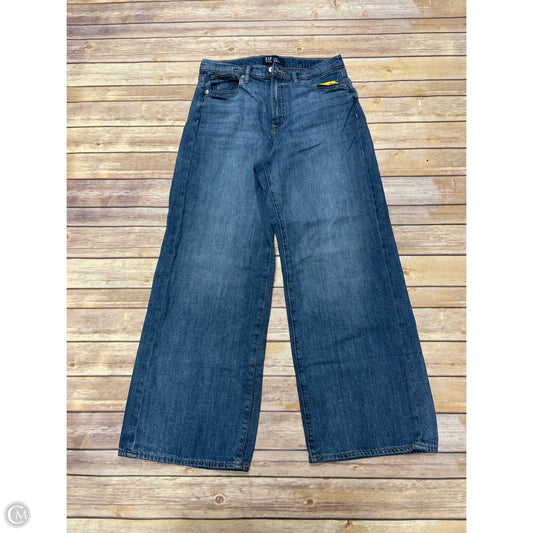 Jeans Wide Leg By Gap In Blue Denim, Size: 8