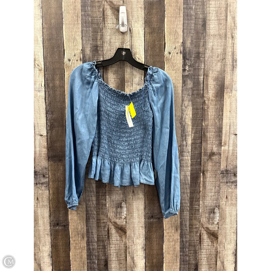 Top Long Sleeve By Blue Rain In Blue, Size: M
