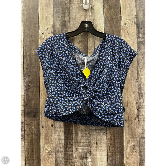 Top Short Sleeve By Free People In Blue, Size: Xl