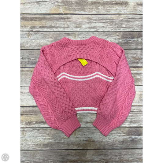 Sweater By Shein In Pink & White, Size: L
