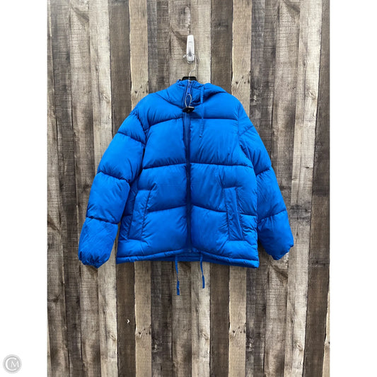 Coat Puffer & Quilted By H&m In Blue, Size: S