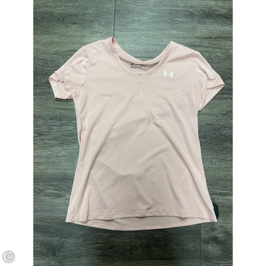 Athletic Top Short Sleeve By Under Armour In Pink, Size: S