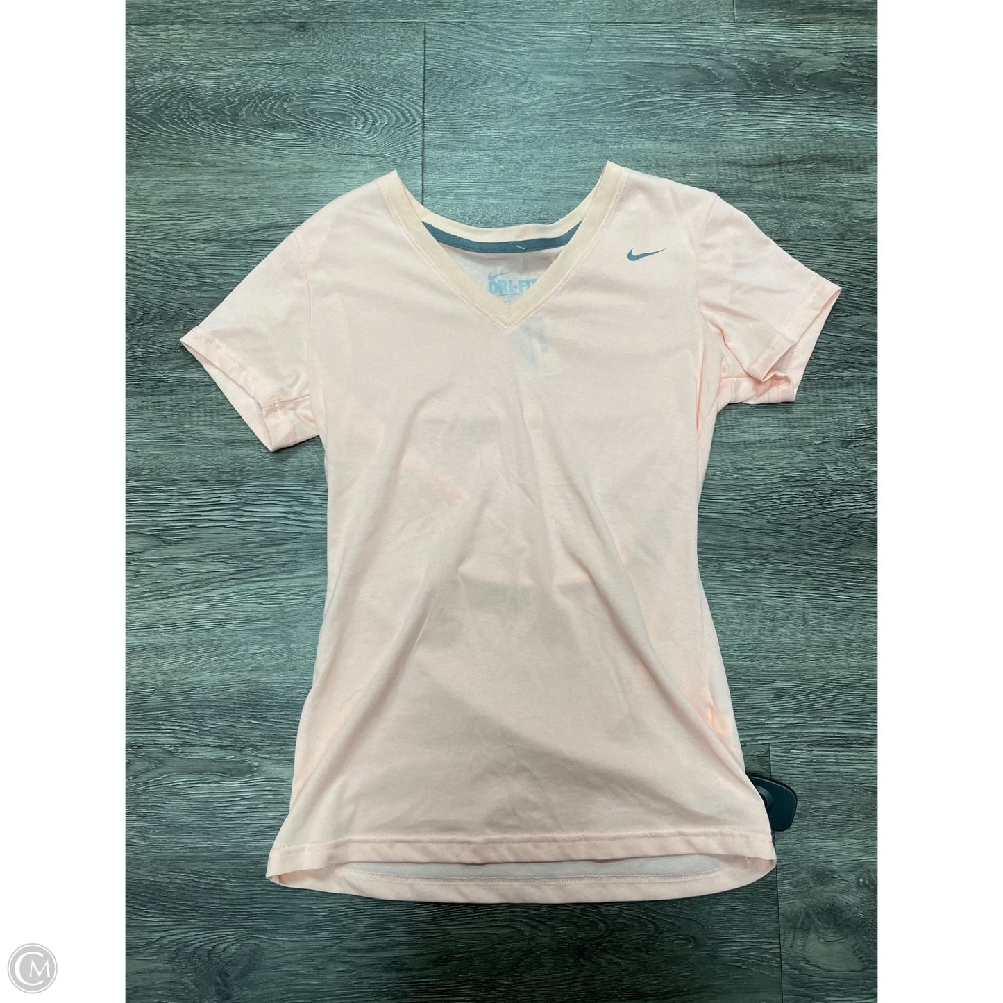 Athletic Top Short Sleeve By Nike In Pink, Size: S