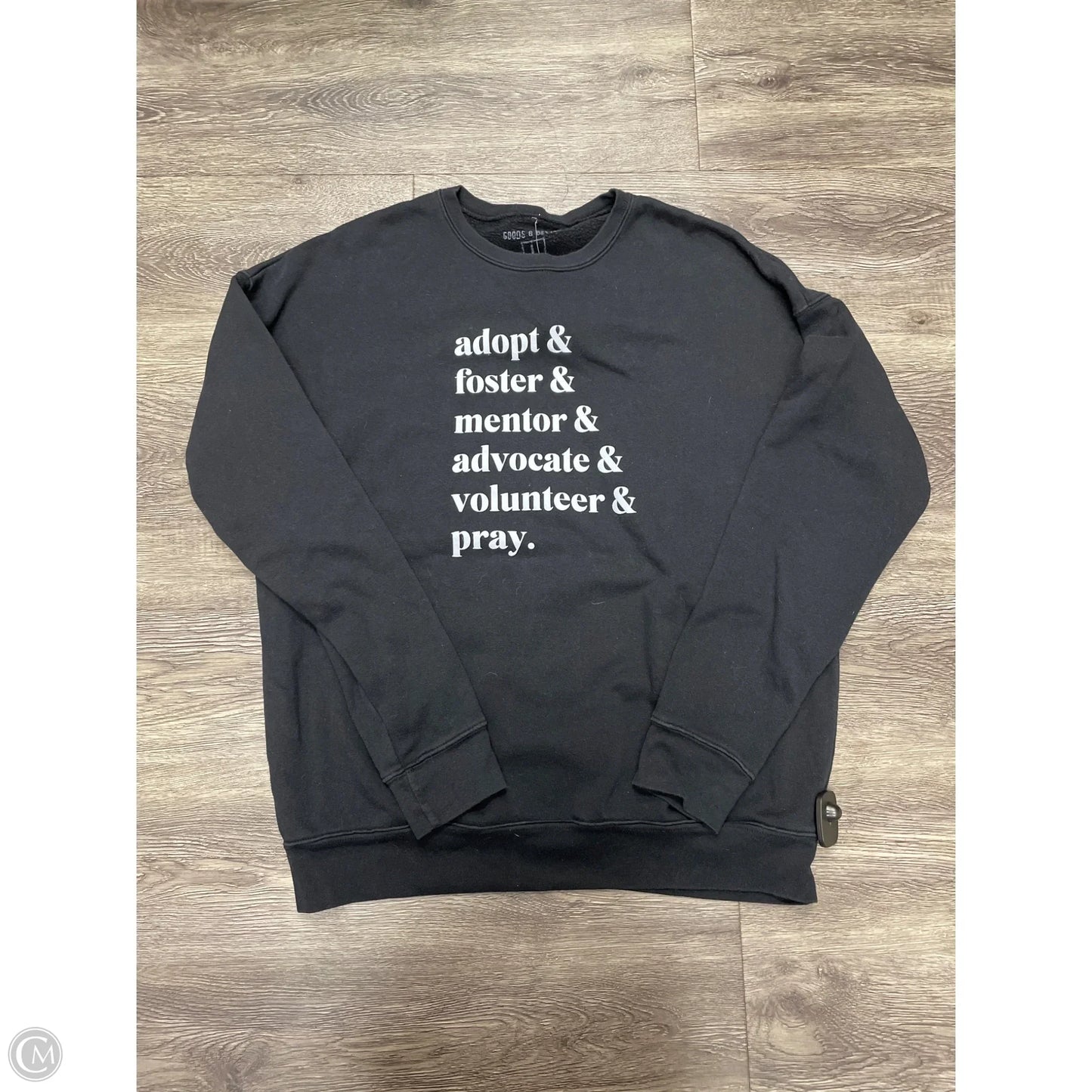 Sweatshirt Crewneck By Cmf In Black, Size: L