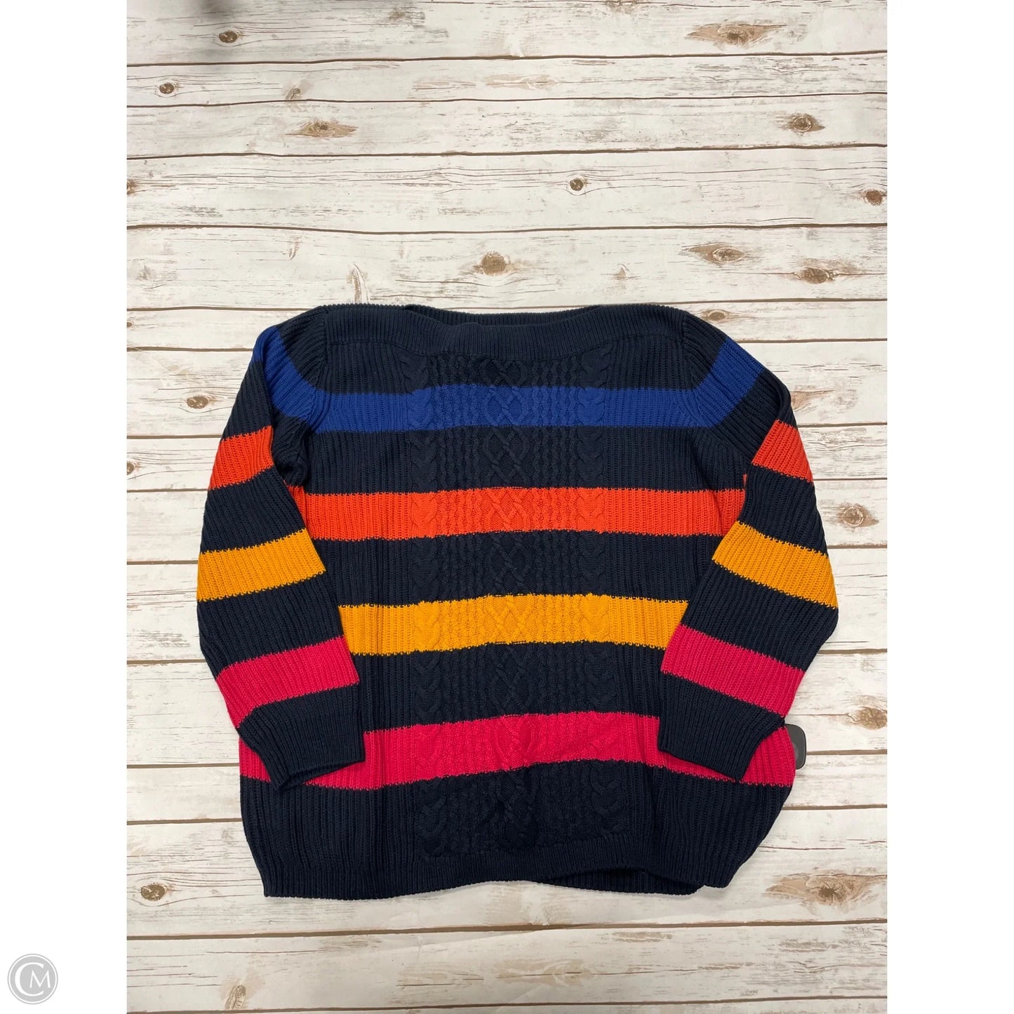 Sweater By Tommy Hilfiger In Striped Pattern, Size: Xl
