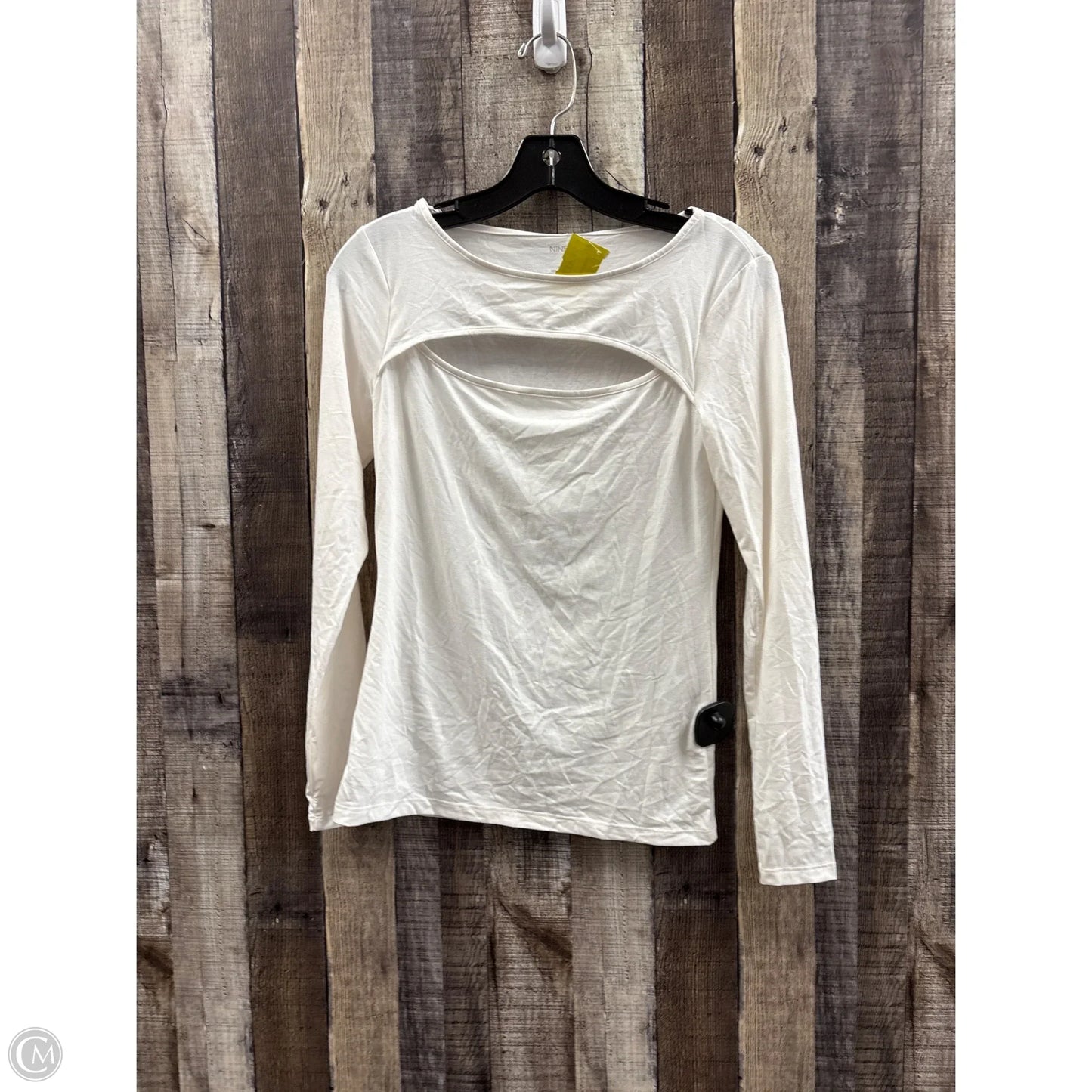 Top Long Sleeve By Nine West In Cream, Size: S