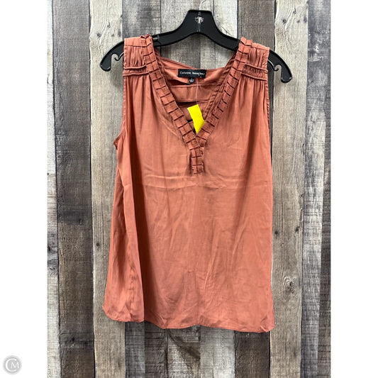 Top Sleeveless By Catherine Malandrino In Orange, Size: S