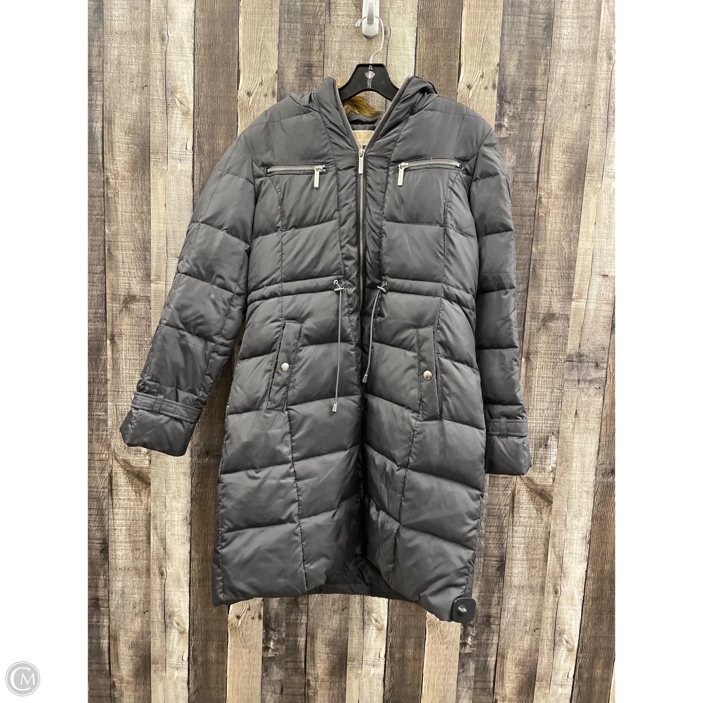 Coat Puffer & Quilted By Michael By Michael Kors In Grey, Size: L