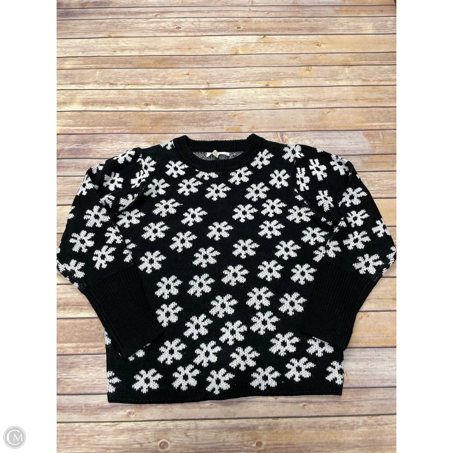 Sweater By Vine & Love In Black & White, Size: S