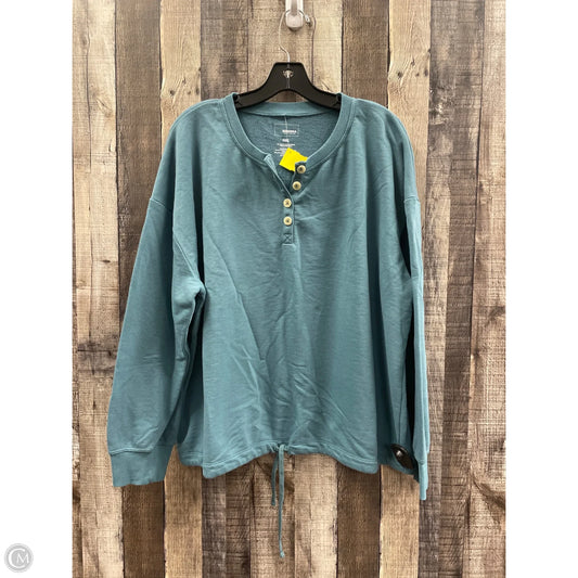 Top Long Sleeve By Sonoma In Blue, Size: Xxl
