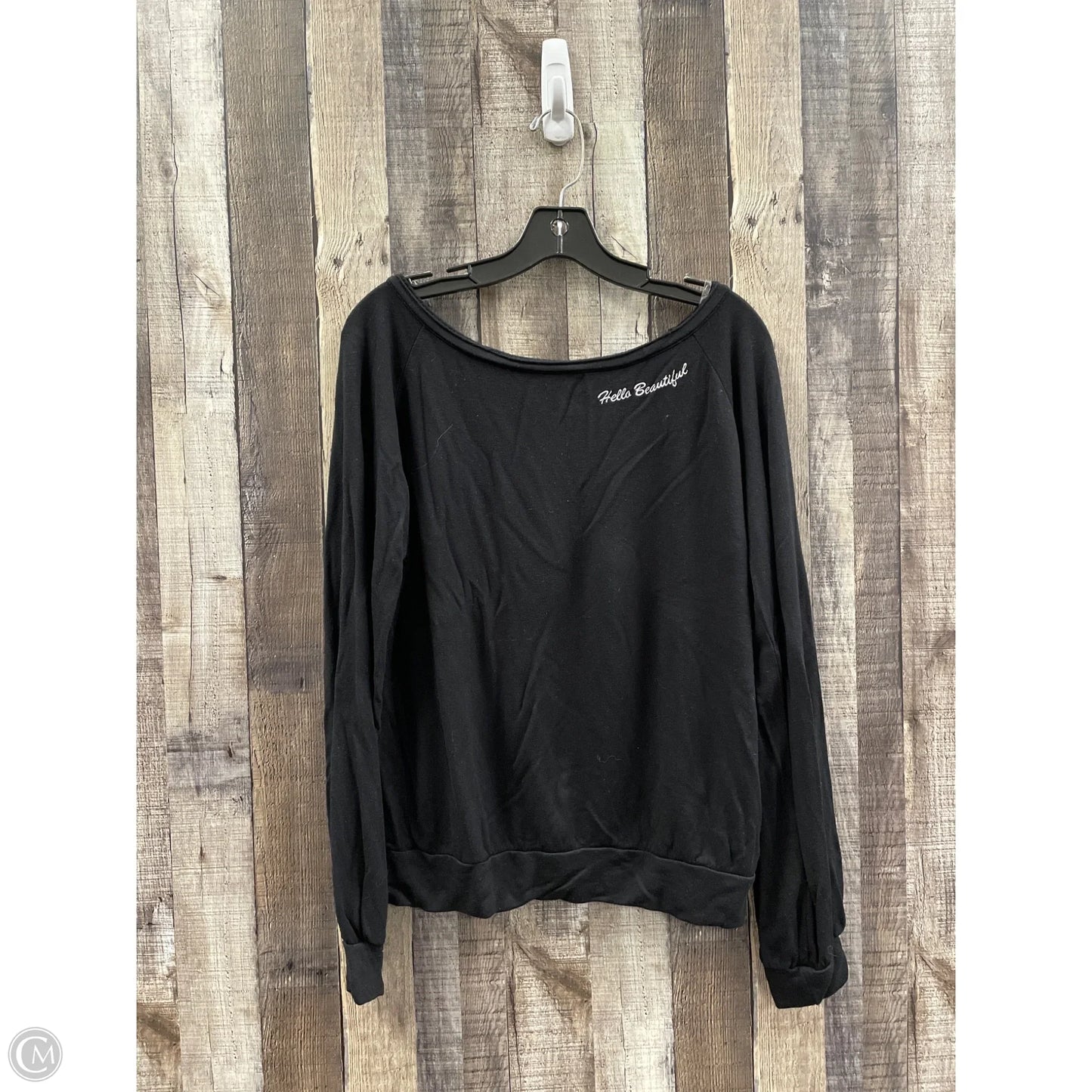 Top Long Sleeve By Le Lis In Black, Size: M