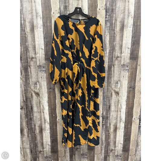 Dress Casual Maxi By Who What Wear In Black & Brown, Size: Xl