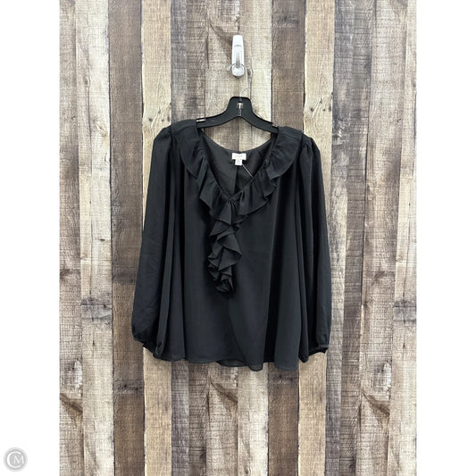 Top Long Sleeve By J. Crew In Black, Size: Xl