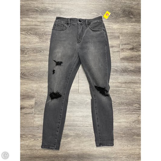 Jeans Skinny By Good American In Black Denim, Size: 8