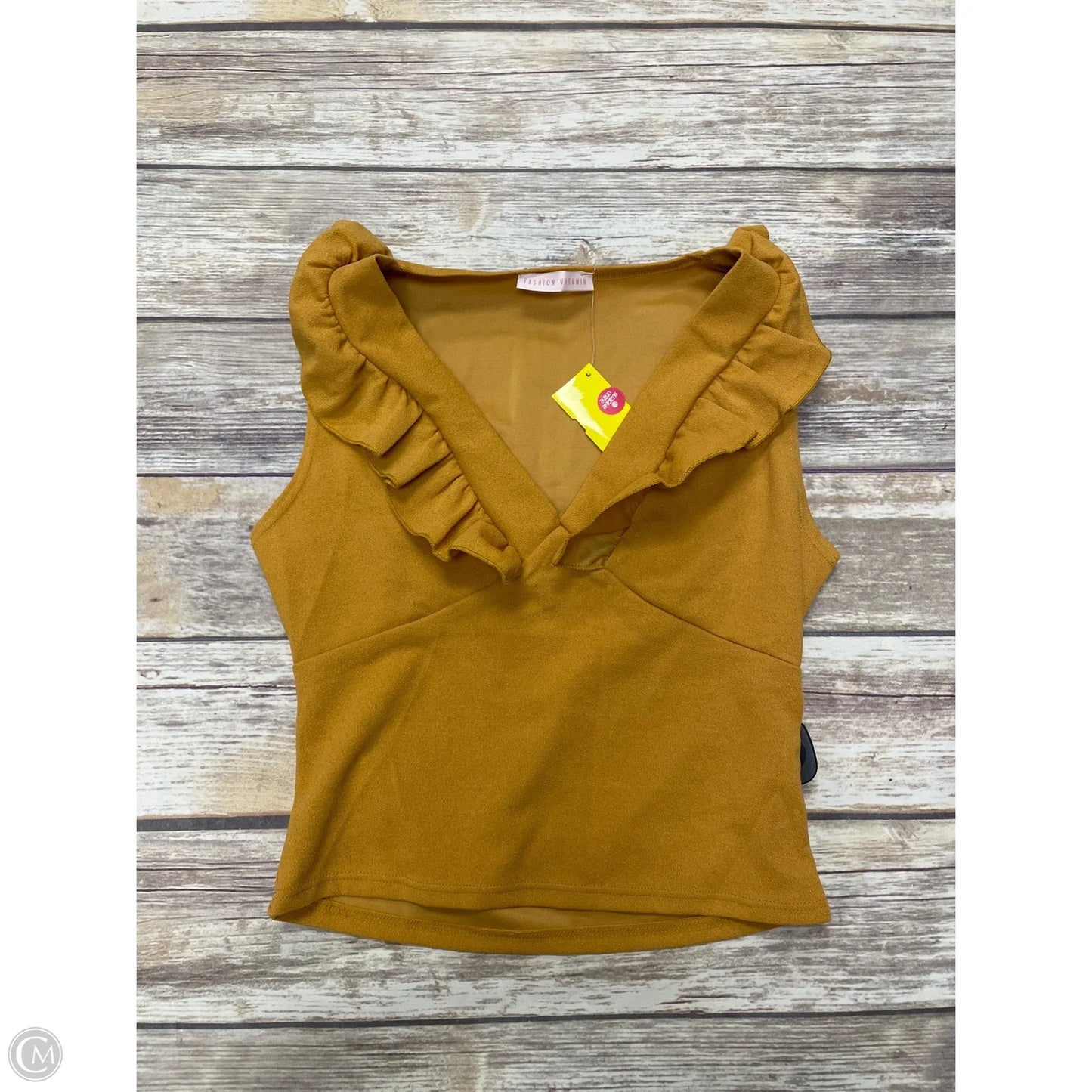 Top Sleeveless By Cme In Yellow, Size: M