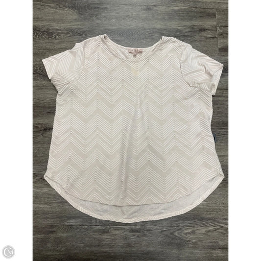 Top Short Sleeve By Philosophy In Cream, Size: 2x