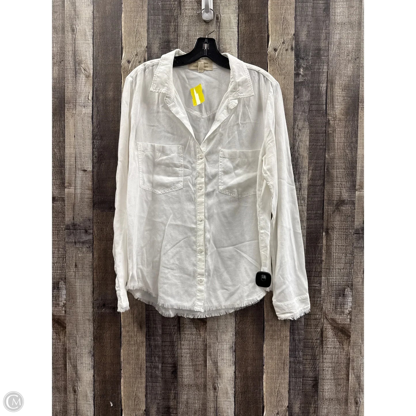 Top Long Sleeve By Cloth & Stone In White, Size: L