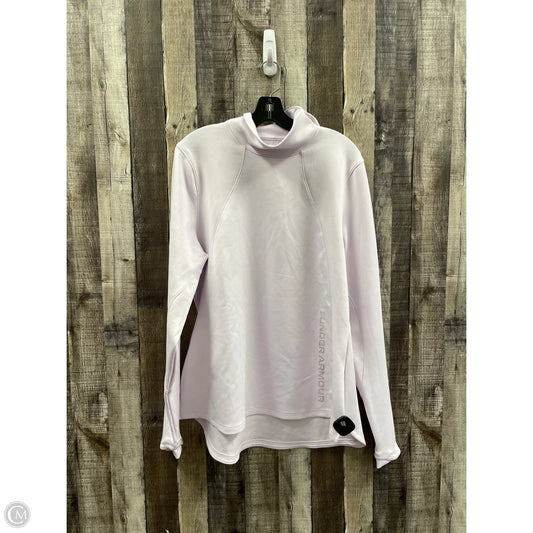 Athletic Top Long Sleeve Collar By Under Armour In Purple, Size: Xxl