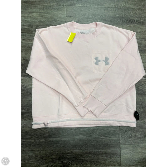 Athletic Sweatshirt Crewneck By Under Armour In Pink, Size: L