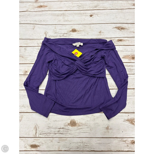 Top Long Sleeve By Loft In Purple, Size: S