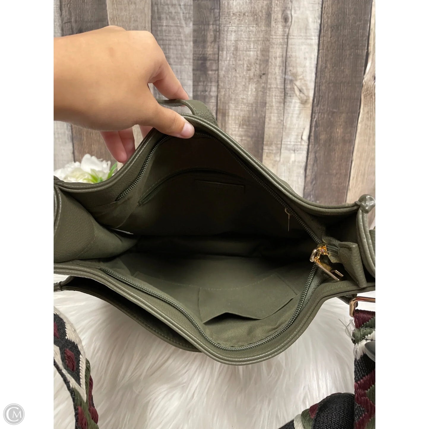 Crossbody Leather By Cme, Size: Large