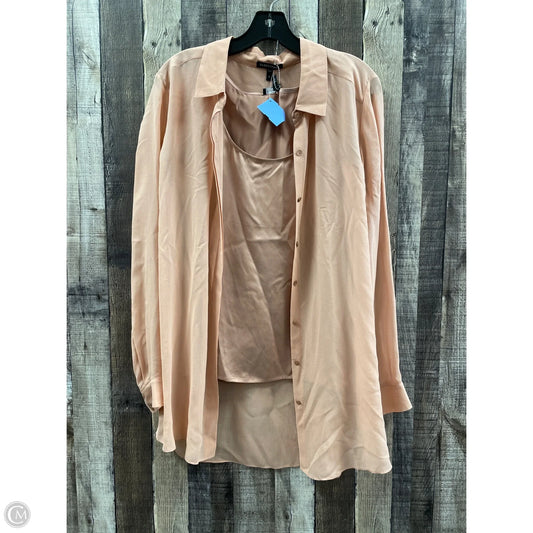 Top Long Sleeve By Eileen Fisher In Peach, Size: S