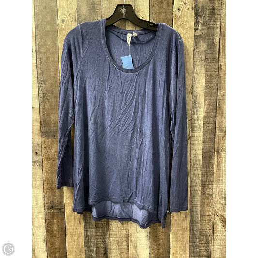 Top Long Sleeve By Cable And Gauge In Blue, Size: L