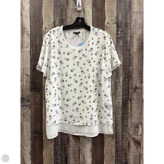 Top Short Sleeve By Hilary Radley In White, Size: L