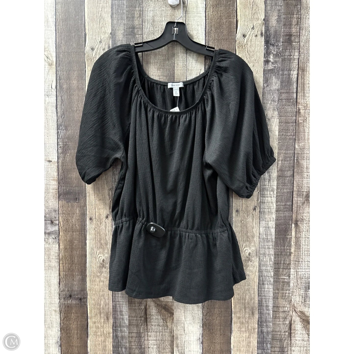 Top Short Sleeve By Nine West In Black, Size: Xl