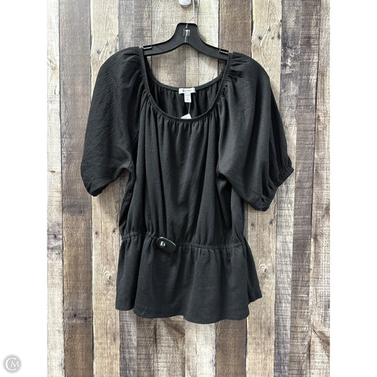 Top Short Sleeve By Nine West In Black, Size: Xl
