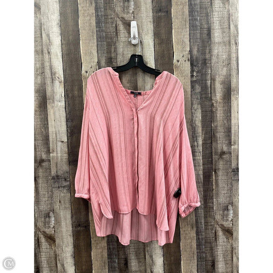 Top Long Sleeve By Not Your Daughters Jeans In Pink, Size: Xl
