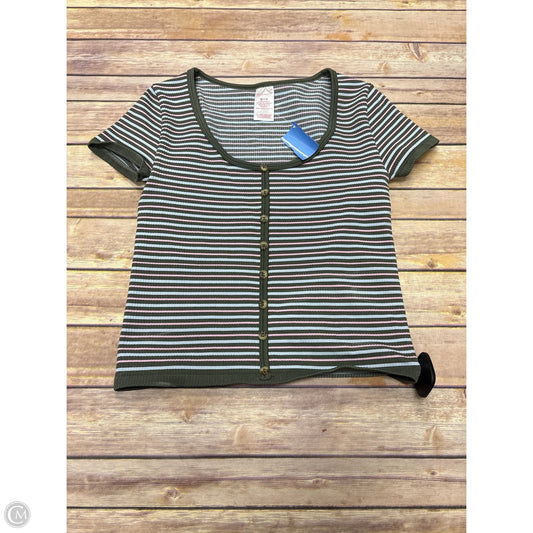 Top Short Sleeve By No Boundaries In Striped Pattern, Size: M