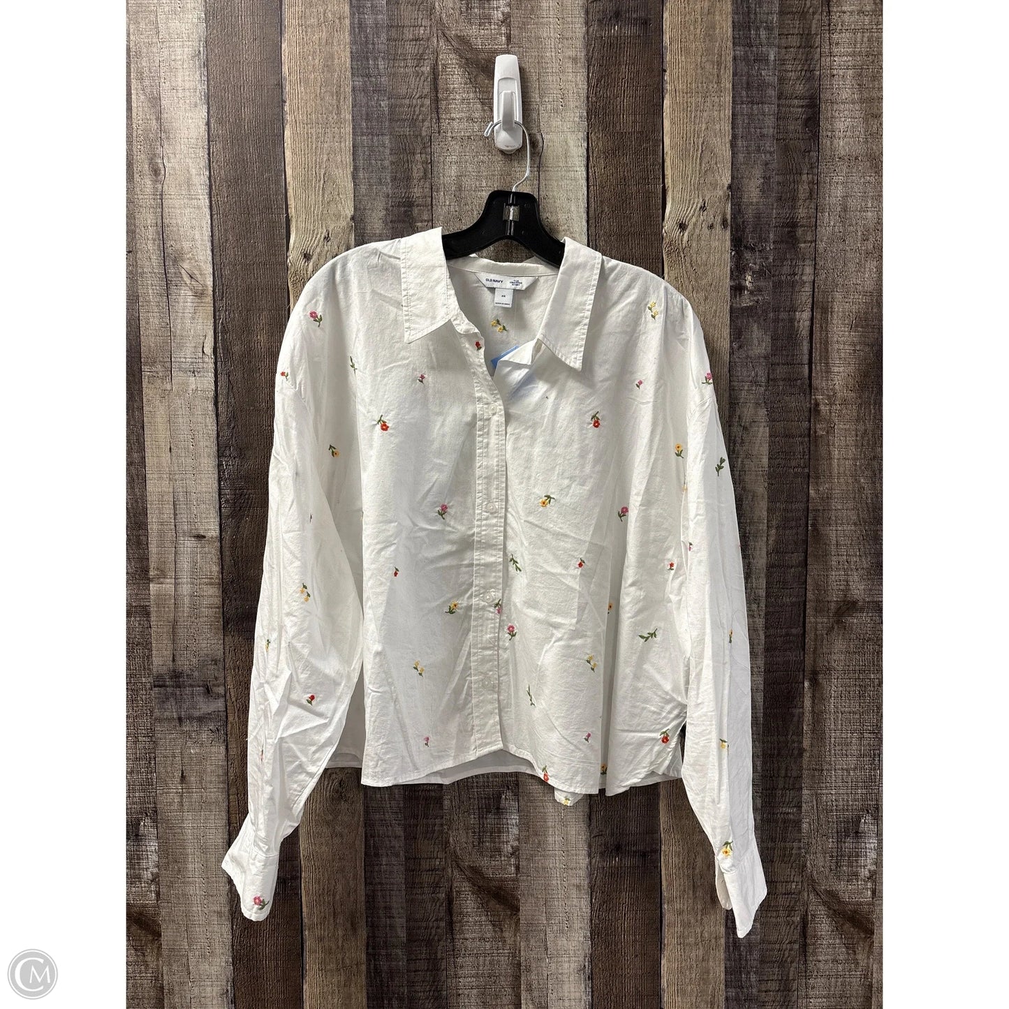 Top Long Sleeve By Old Navy In Floral Print, Size: 2x