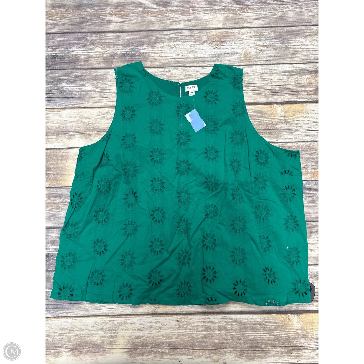 Top Sleeveless By J. Crew In Green, Size: 3x