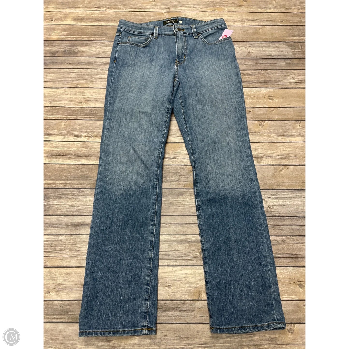 Jeans Straight By Ralph Lauren In Blue Denim, Size: 8