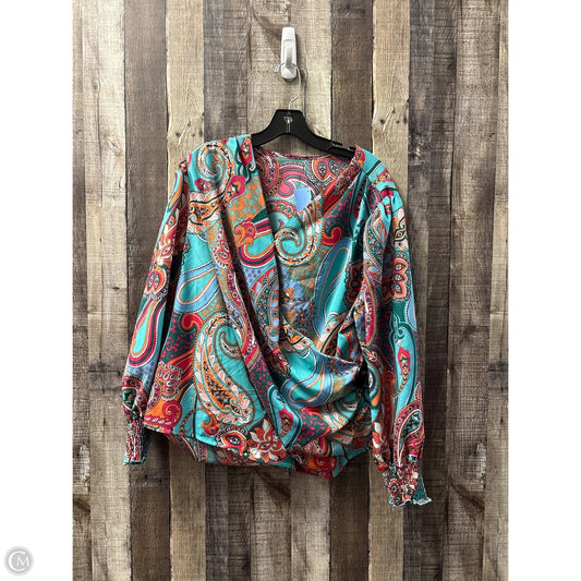 Top Long Sleeve By Shein In Multi-colored, Size: 1x