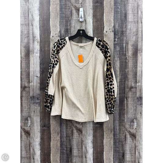 Top Long Sleeve By Lovely Melody In Cream, Size: S