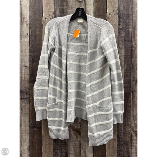 Sweater Cardigan By Sigrid Olsen In Grey & White, Size: S