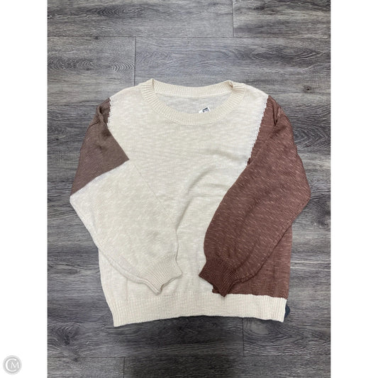 Sweater By Cmf In Brown & Cream, Size: Xl