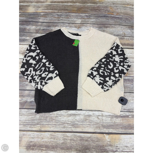 Sweater By Blu Pepper In Animal Print, Size: M