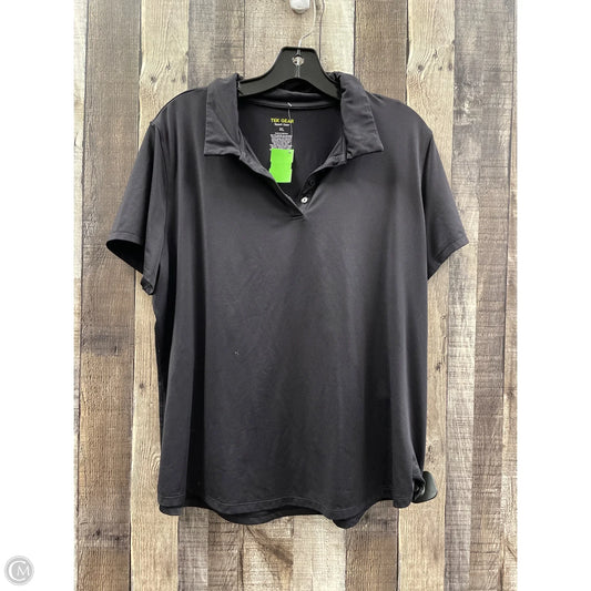 Athletic Top Short Sleeve By Tek Gear In Black, Size: Xl